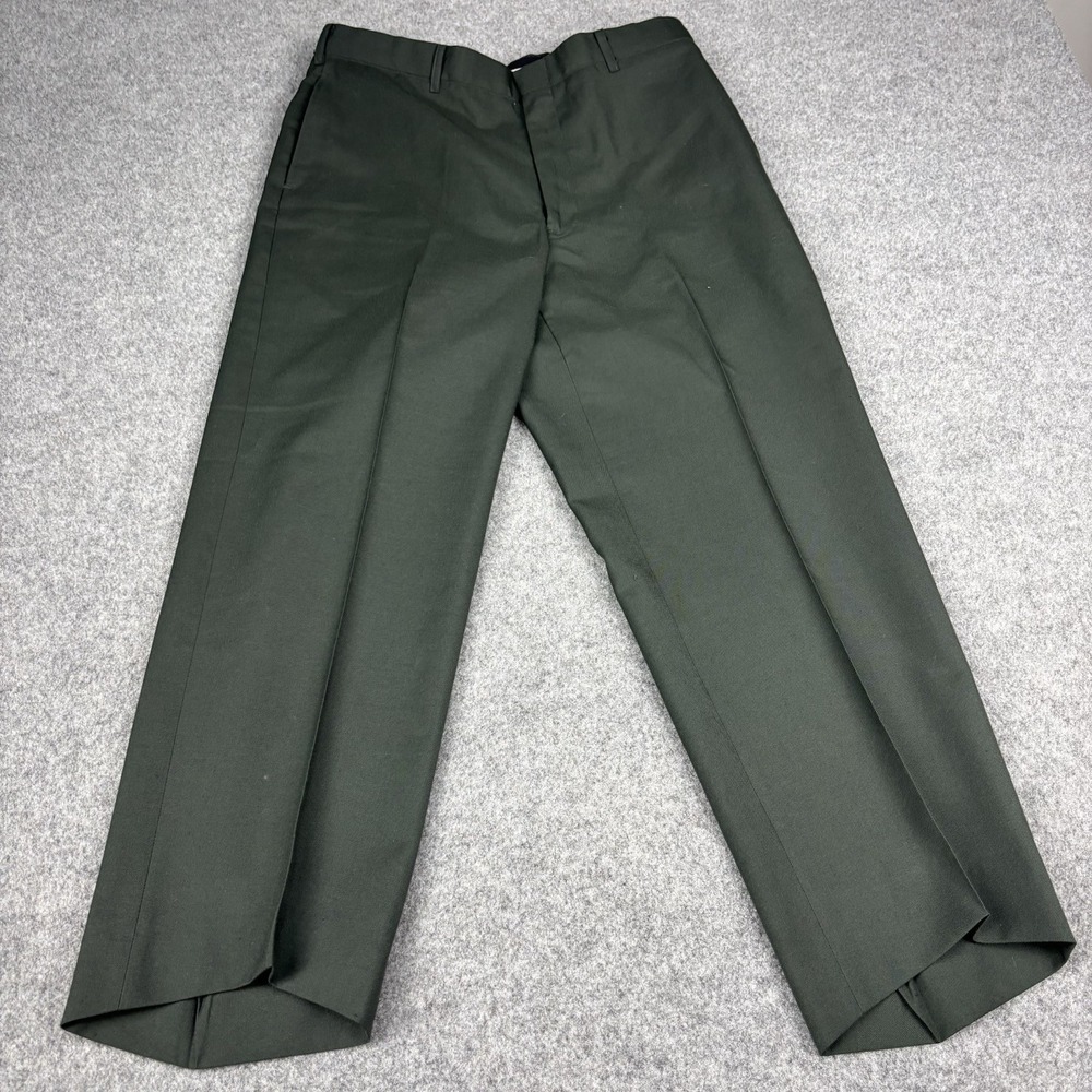 DSCP‎ Army Pants 36S (Fits 34x28) Military Trousers Green Poly Wool Uniform EUC